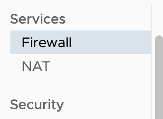 firewall link highlighted