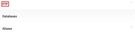 ftp section highlighted