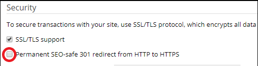 https redirect setting