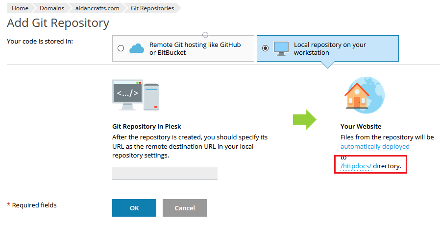 deployment folder link highlighted