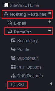 ssl button highlighted