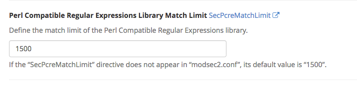 perl compatible regular expressions match limit