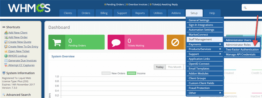 Edit administrator roles