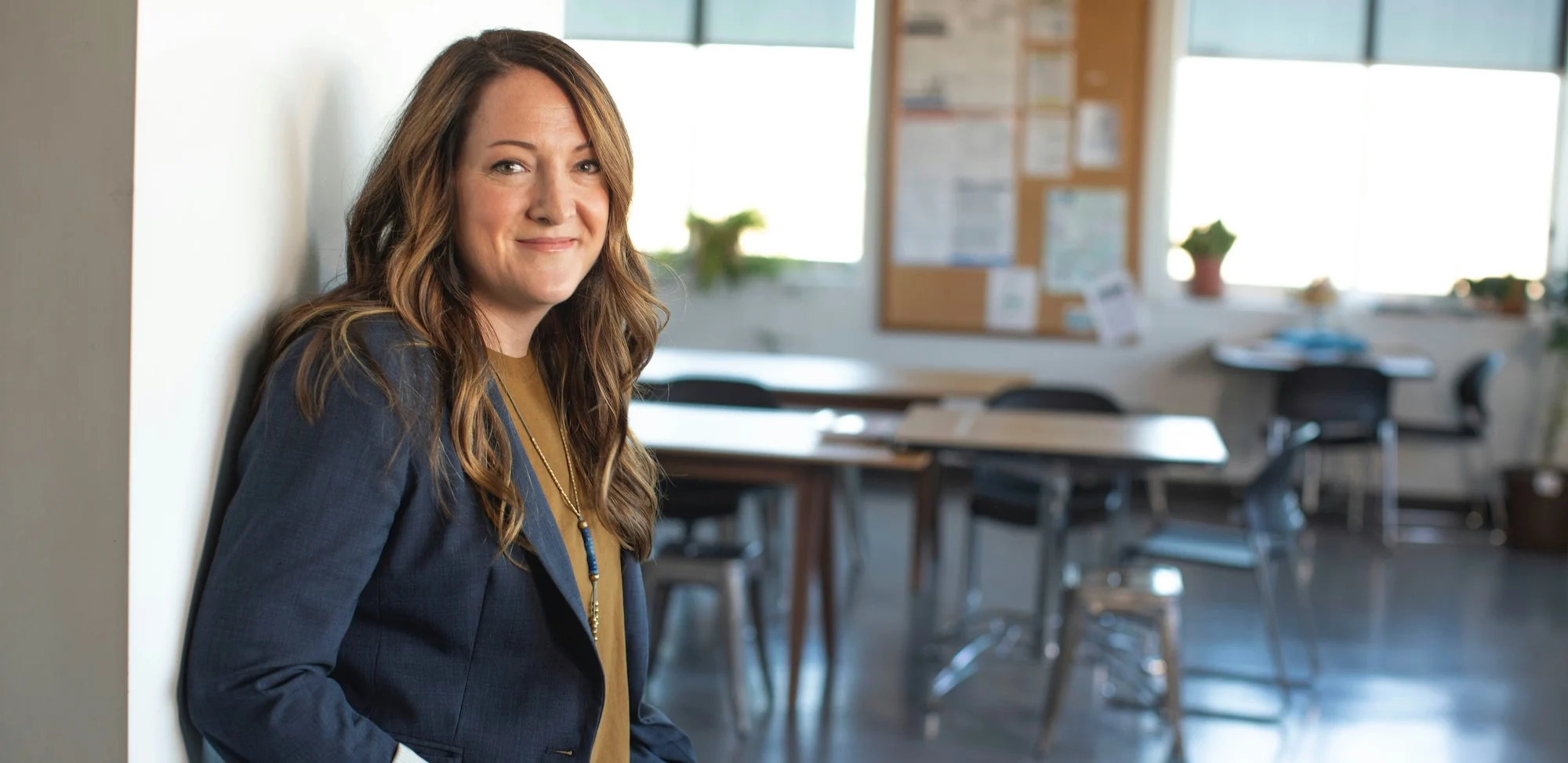 school administrator managing her system