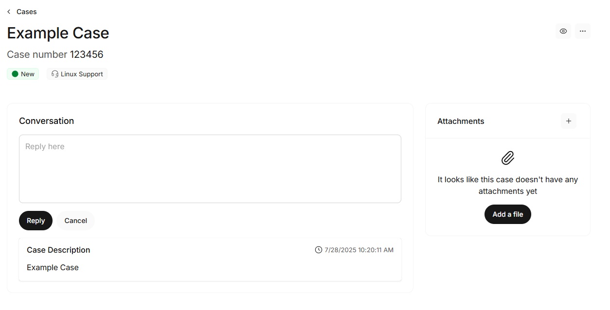 Support Center Case View