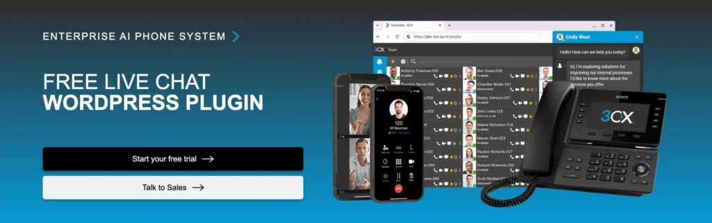 3cx live chat plugin