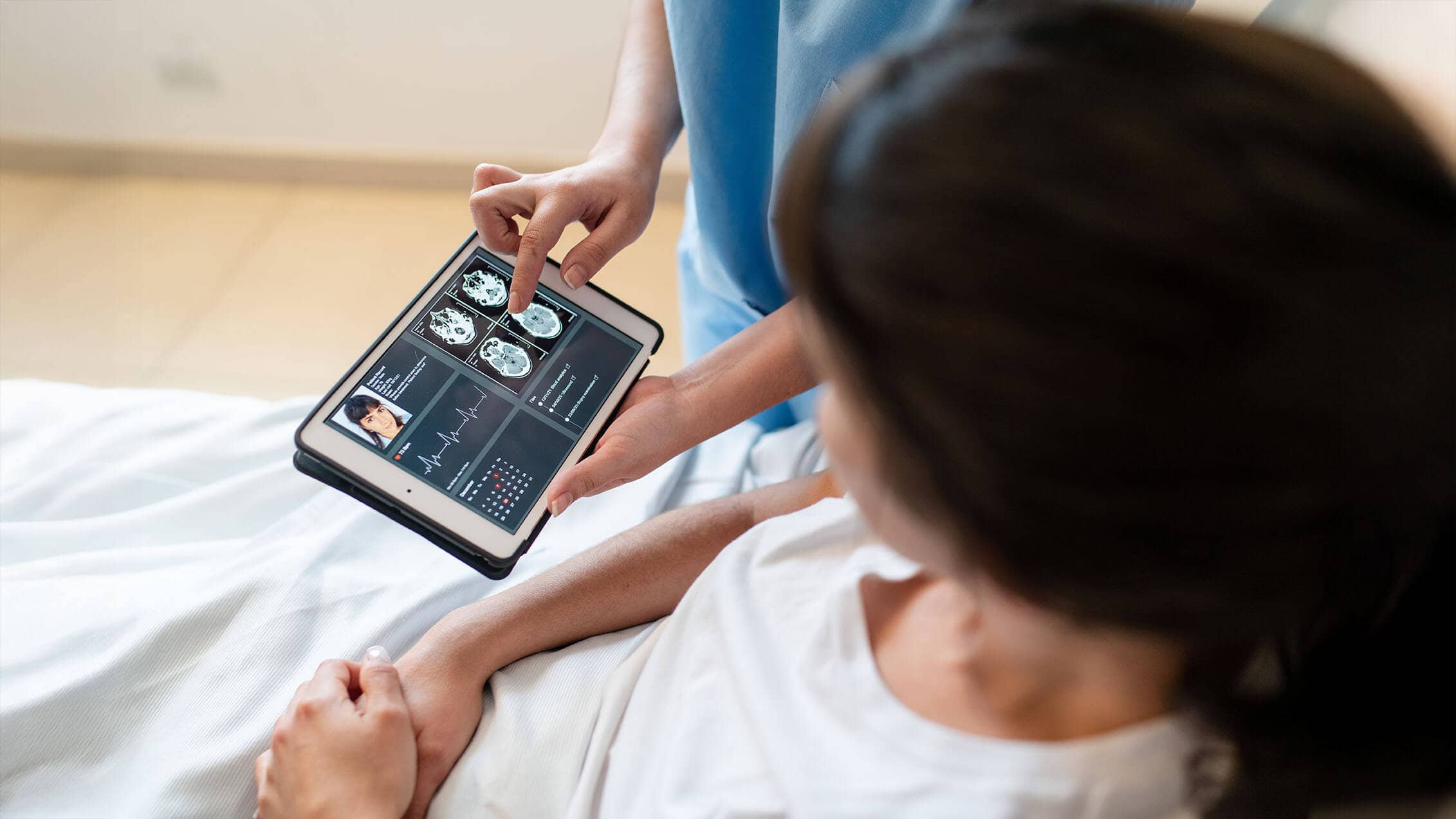 Patient viewing medial scans