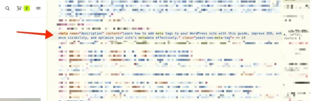 inspecting a meta tag
