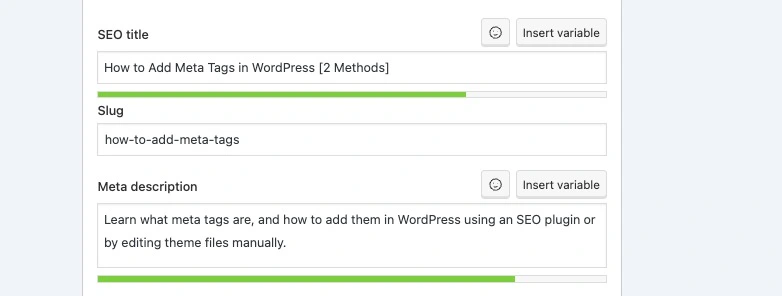 setting meta tags with yoast