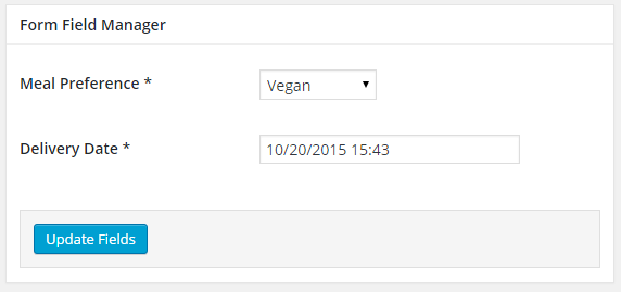 Admin View of Donor's Custom Field Data